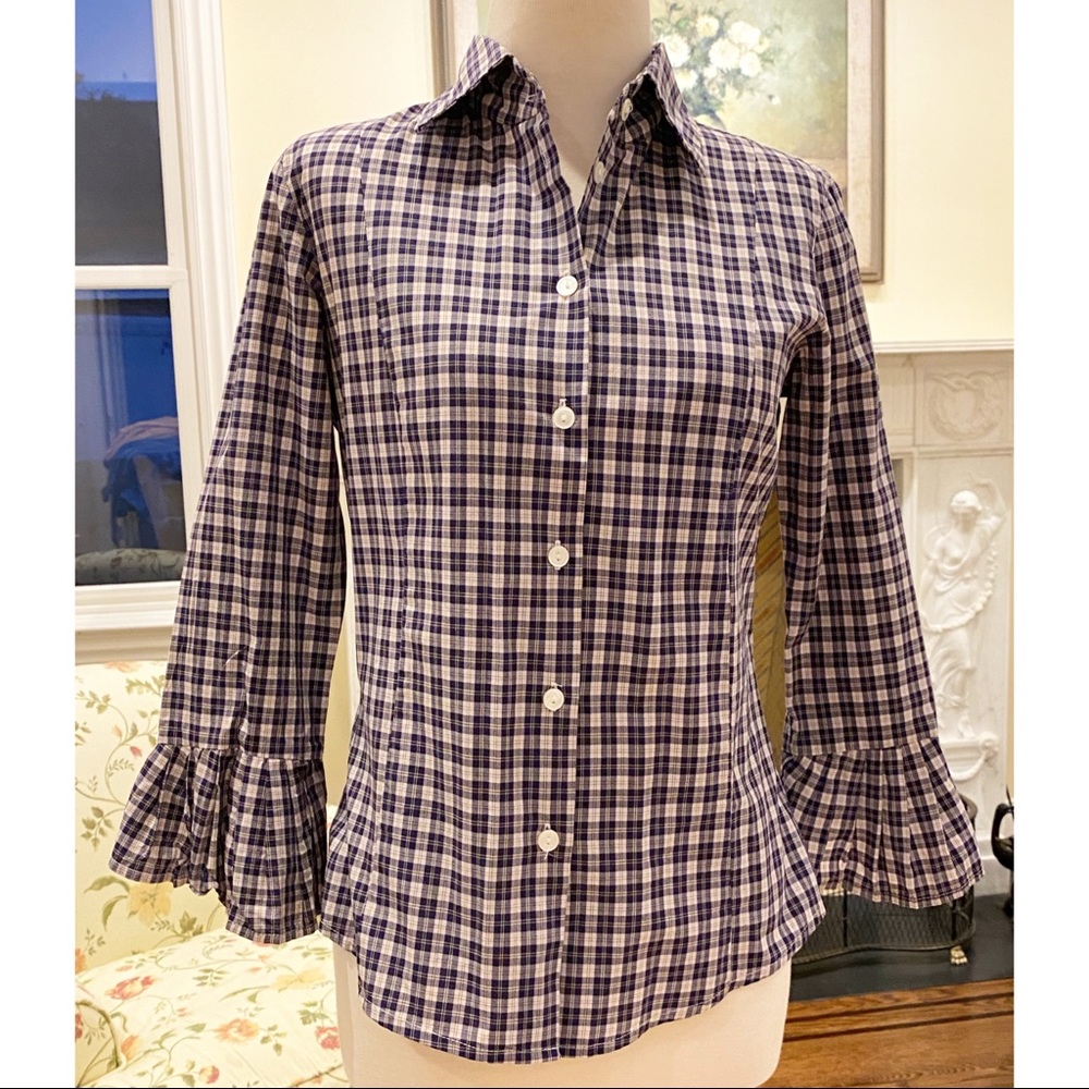 Fine Garments by Bell Button Down Blouse Sz. Sm